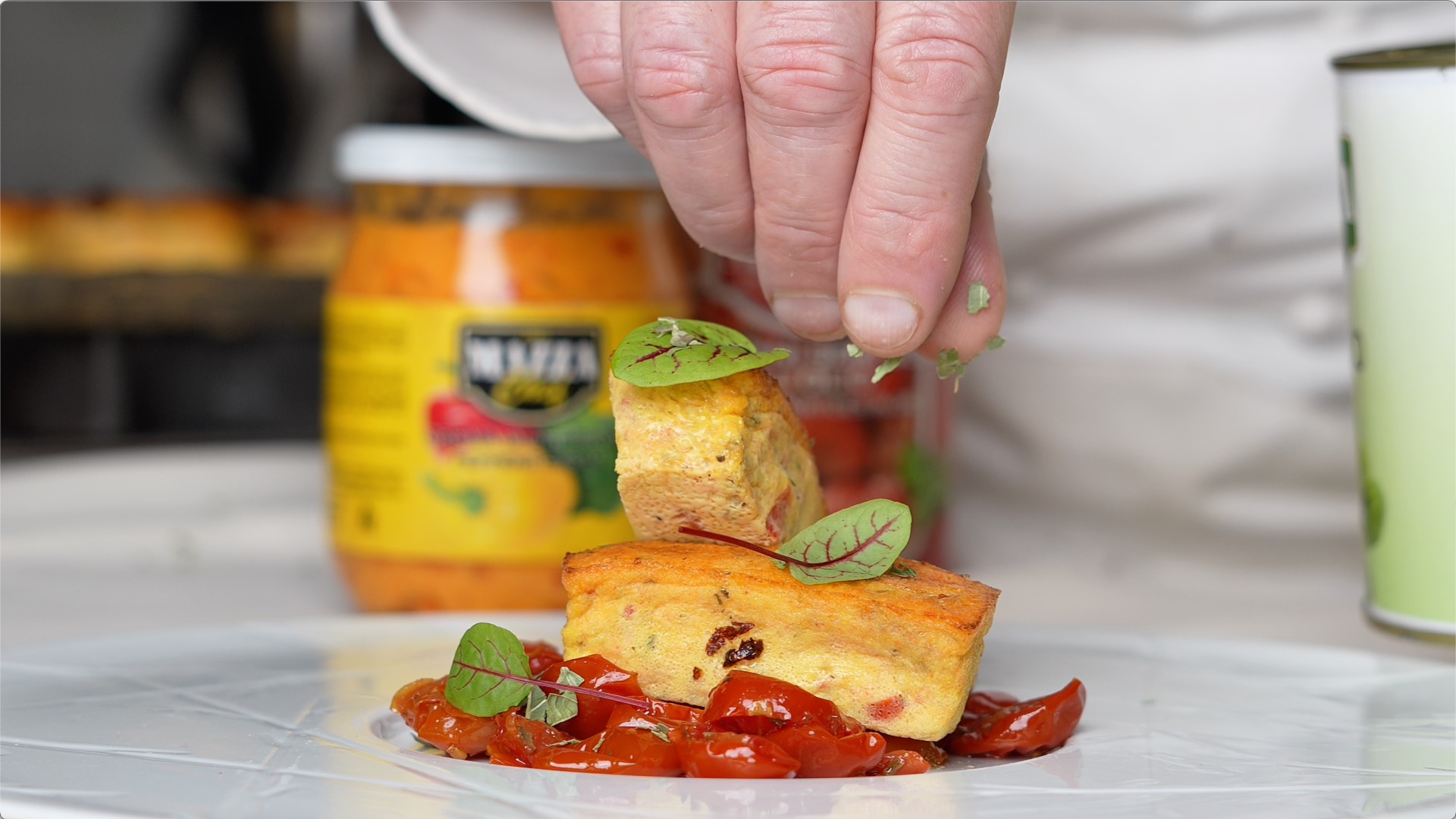 Flan with Pepper Cream