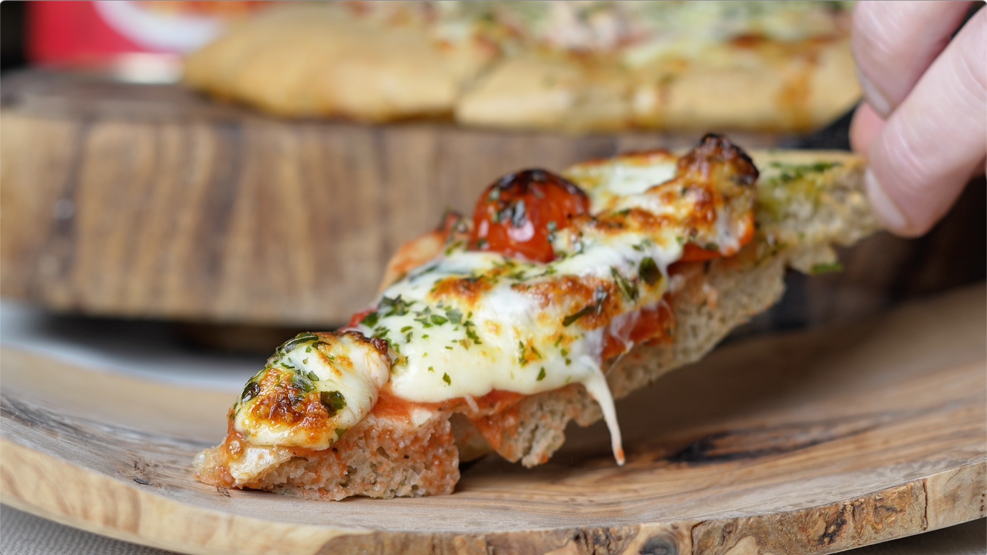 Margherita Pizza with Semi-Dried Tomatoes