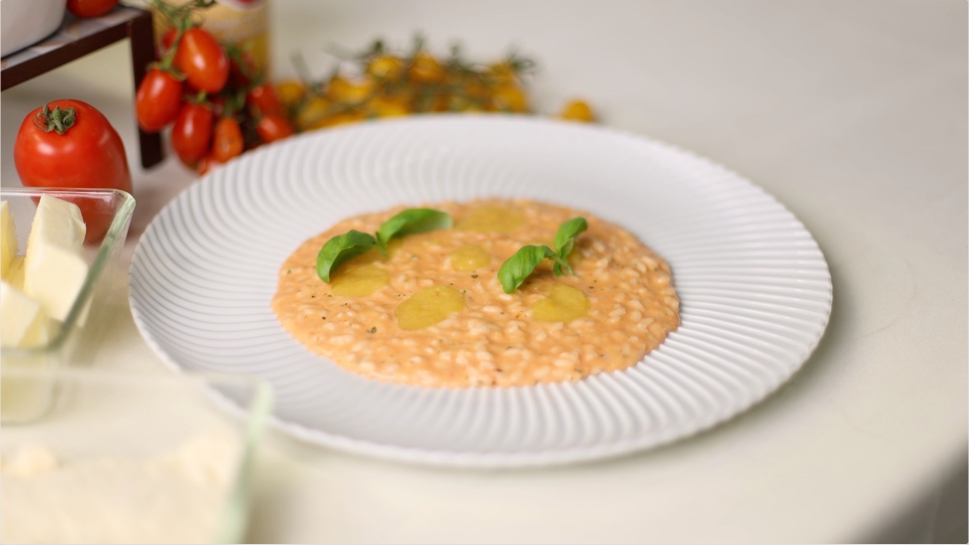 Risotto with Mascarpone and Yellow Tomatoes